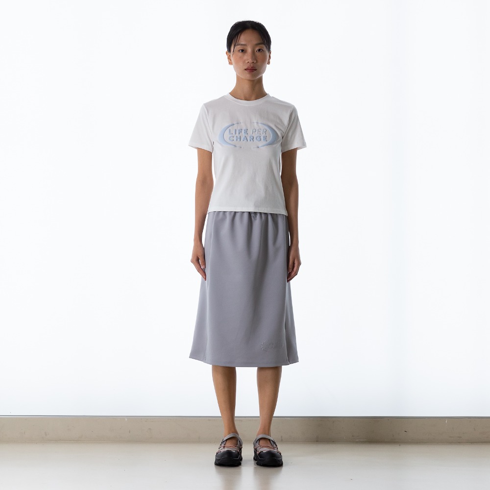 Light Line Skirt Gray